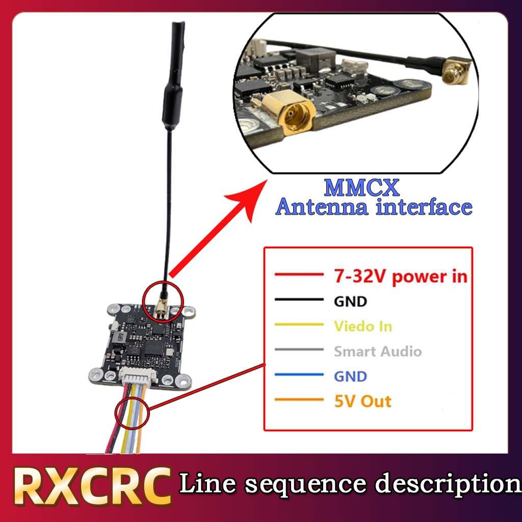 RXCRC 5.8G وحدة 48CH 1.6W VTX  - مراجعة Fpv Drone Frame وسعره